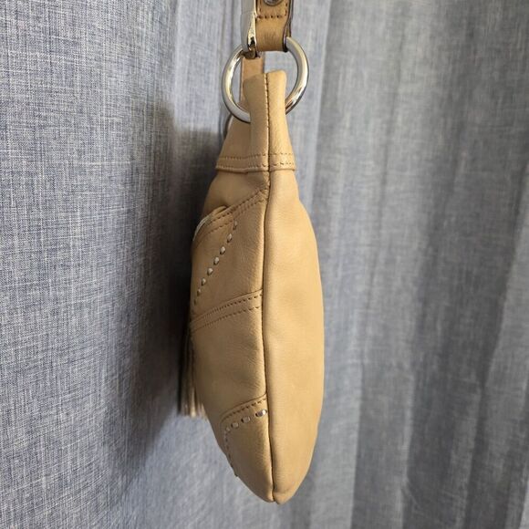 RARE B. Makowsky Crossbody Shoulder Bag Boho Style Camel Leather - Picture 8 of 15